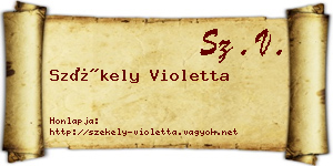 Székely Violetta névjegykártya