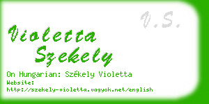violetta szekely business card